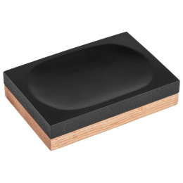 Мыльница WOOD BLISS, черная, PERFECTO LINEA