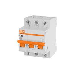 Автоматич. выключатель ВА47-63 3Р 25А 4,5кА х-ка С TDM