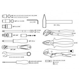 Набор слесарного инстр-та в чем. 72пр. ВОЛАТ