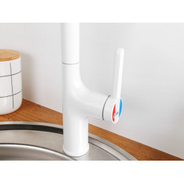 Смеситель для кухни (Lt) D35, серия Lotus белый, a-five