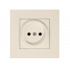 Розетка 1-ая (скрытая, б/з) кремовая, RITA, MUTLUSAN