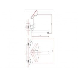 Смеситель для ванны (Lt) D35, серия Lily бронза, a-five