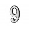Цифра дверная АЛЛЮР БОЛЬШАЯ пластик "9" хром