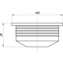 Манжета переходная D50x25 серая AV Engineering