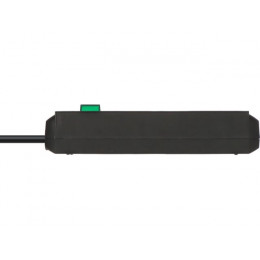 Удлинитель 1.5м (3 роз., 3.3кВт, с/з, выкл., ПВС) черный Brennenstuhl Eco-Line