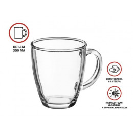 Кружка стеклянная, 350 мл, серия Джой (Joy), PERFECTO LINEA