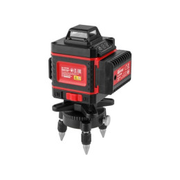 Нивелир лазерный WORTEX LL 0340 в чем. + аксессуары 4х360°, до 25 м, +/- 0.3 мм/м, зеленый