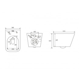 Унитаз подвесной AV Engineering, ALCA X Plus