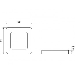 Завертка сантехническая к ручкам АЛЛЮР АРТ BK-S1 MBN/CP(4142) графит/хром