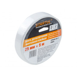 Лента двухсторонняя монтажная клейк. 25ммх5м STARTUL PROFI (ST9048-25-5)