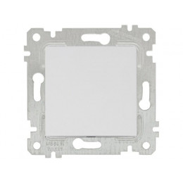 Выключатель 1-клав. (скрытый, без рамки, винт. зажим) белый, RITA, MUTLUSAN
