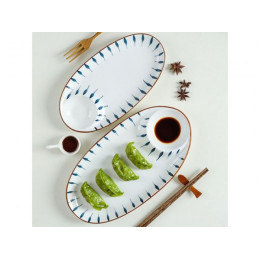 Блюдо керамическое, 33х17.5х2.8 см, серия BLUE MARINE, PERFECTO LINEA