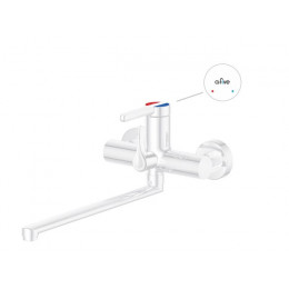 Смеситель для ванны (Lt) D35, серия Lotus белый, a-five