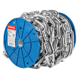 Цепь сварная короткозвенная, оцинк. М12 DIN 766 (бухта 10 м) STARFIX