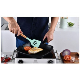 Лопатка перфорированная, EcoVillage, бирюзовая, PERFECTO LINEA