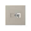 Розетка 1-ая телефонная (скрытая) песочная, Carre, BYLECTRICA