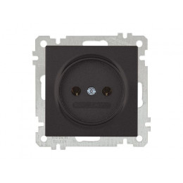 Розетка 1-ая (скрытая, без рамки, б/з) черная, DARIA, MUTLUSAN