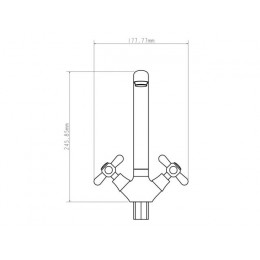 Смеситель для умывальника вентильный (тип I), серия 340, ECONOCE
