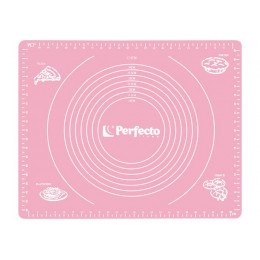 Коврик для теста с мерными делениями, силиконовый, 50х40 см, серия PINK, PERFECTO LINEA