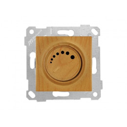 Выключатель поворотный (диммер) (скрытый, без рамки, винт. зажим, 600Вт) дуб, RITA, MUTLUSAN