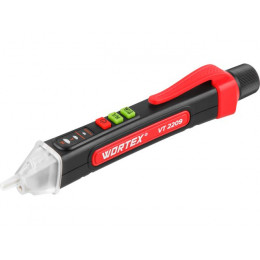 Бесконтактный индикатор напряжения WORTEX VT 2209 12-1000 В, световая и звуковая индикация