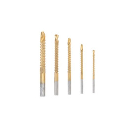 Набор cверл-фрез по металлу 3-4-5-6-8мм, HSS, ТИТАН, цилиндрический хвостовик, 5 шт. KRANZ