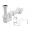Сифон для умывальника и биде DN40 пластик, Alcaplast