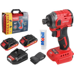 Аккум. ударный гайковерт/винтоверт WORTEX CWR 0218 в чем. XLT 2x2 А*ч, БЕСЩЕТ., 18 В, 220 Н*м