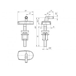Крепеж для сиденья унитаза Универсал белый, ИнкоЭр