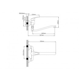 Смеситель для ванны (Lt) D35, серия URS AV Engineering