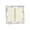 Выключатель 2-клав. (скрытый, без рамки, винт. зажим) кремовый, DARIA, MUTLUSAN