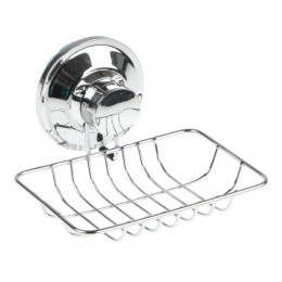 Мыльница настенная на вакуумной присоске, хром. сталь, FIX LOCK, PERFECTO LINEA