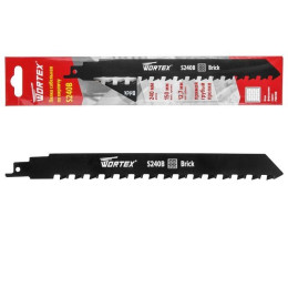 Пилка сабельная по кирпичу S 240B (1 шт.) WORTEX Биметалл YG8/HM, 240 мм длина