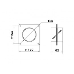 Муфта воздуховода 3531 круглых каналов d=150мм с обр. клапаном ZERNBERG