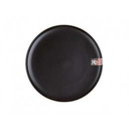 Тарелка обеденная керамическая, 25 см, серия ASIAN, черная, PERFECTO LINEA