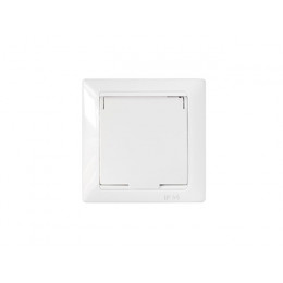 Розетка 1-ая (скрытая, с/з, брызг. защ.) белая, Стиль, Bylectrica