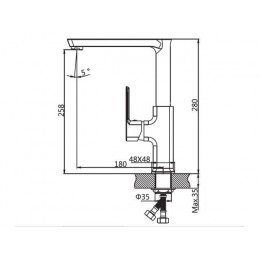 Смеситель для кухни (Lt) D35, серия HMJ AV Engineering