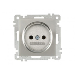 Розетка 1-ая (скрытая, без рамки, б/з) титан, DARIA, MUTLUSAN