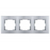 Рамка 3-ая горизонтальная серебро, RITA, MUTLUSAN