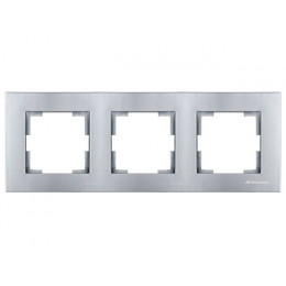 Рамка 3-ая горизонтальная серебро, RITA, MUTLUSAN