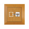Розетка компьютерная 1xRJ45 (Cat5e, скрытая) дуб, DARIA, MUTLUSAN
