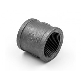 Муфта 1/2" вн.-вн. чугун черн., AV Engineering