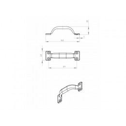 Ручка-скоба 90 мм цельнотянутая, белая STARFIX