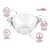 Салатник стеклянный с ручками, 450 мл, Clear, PERFECTO LINEA