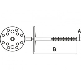 Дюбель для теплоизоляции 10х200 мм с металлич. гвоздем, термогол. (50 шт в коробе) STARFIX