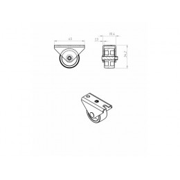 Ролик выкатной H-34 цинк STARFIX