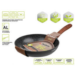 Сковорода ф 26х5.3 см, алюм., антиприг. покр., серия Hardy, PERFECTO LINEA