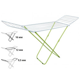 Сушилка для белья напольная, 18м, серия Bona, бело-зеленая, PERFECTO LINEA
