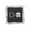 Розетка компьютерная 1xRJ45 (Cat5e, скрытая, без рамки) черная, DARIA, MUTLUSAN