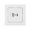 Розетка с двумя USB-разъемами (скрытая) белая, Astrum BYLECTRICA